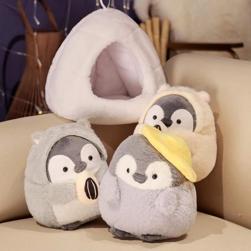 High Quality Animals And Nests Series Plush Dolls Penguins And Unicorns In Nests Soft Kawaii Plush Toys For Boys And Girls Gifts