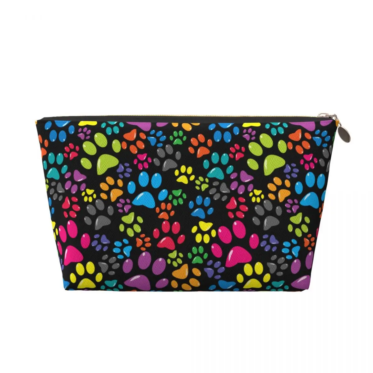 Custom Colorful Animal Footprint Dog Paw Prints Travel Cosmetic Bag  Toiletry Makeup Organizer Ladies Beauty Storage Dopp Kit