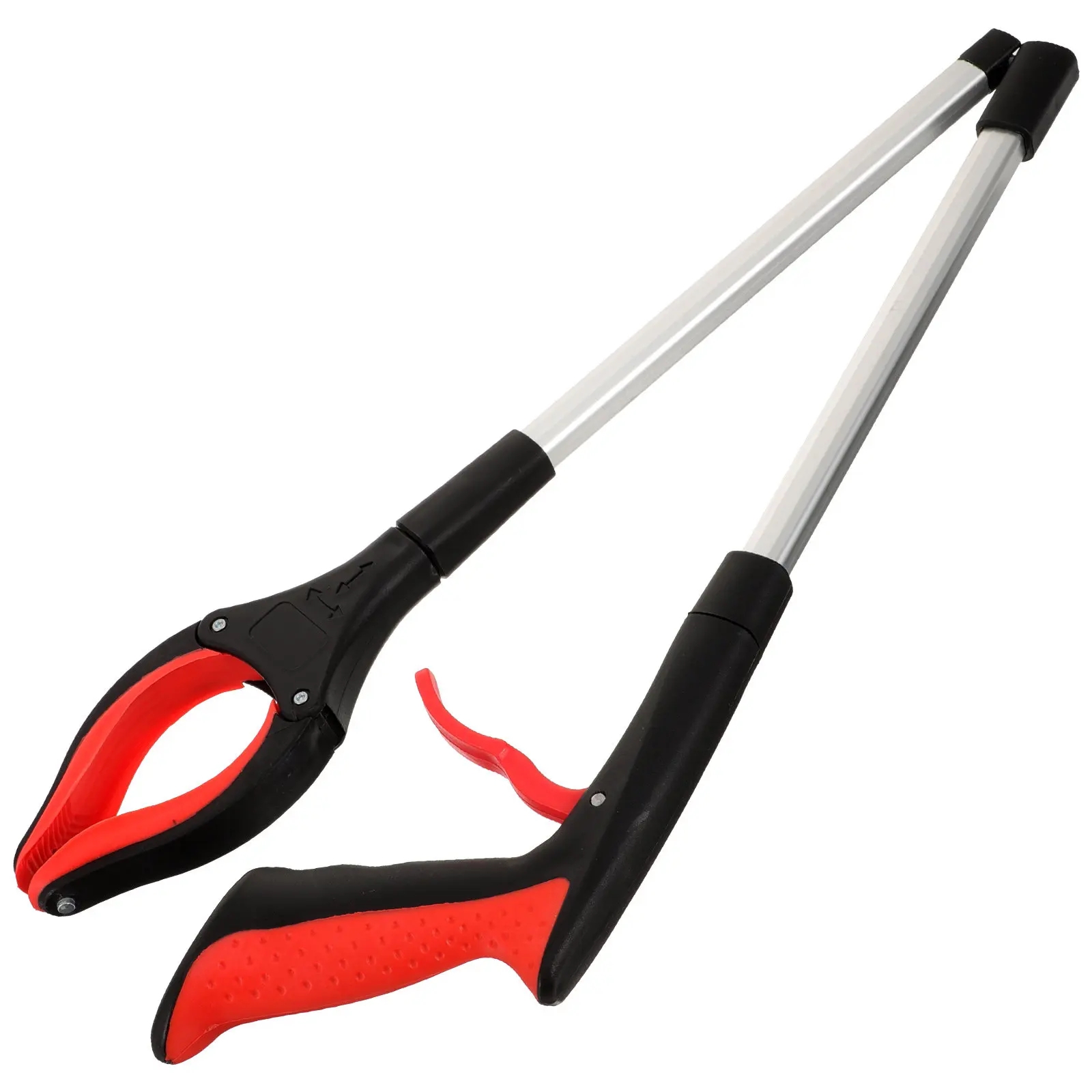 

Складной захват для мусора с эргономичной ручкой: инструмент для подбора отходов с пола, полок, газона, за мебелью, для легкой уборки мусора