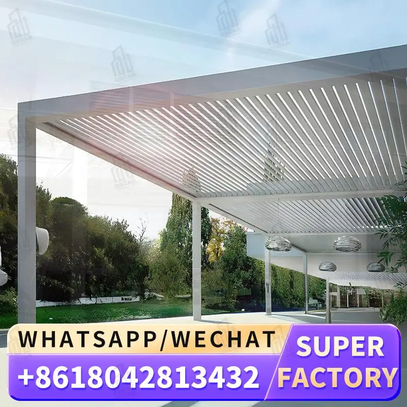 

Outdoor Motorized Arches Aluminum Pergolas Stalr Design Manual for Garden Terrace Deck Louver Pergola