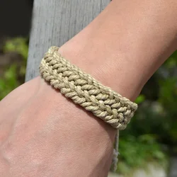 Natural cotton and linen colorful bracelet original handmade jewelry Free shipping #EZ125