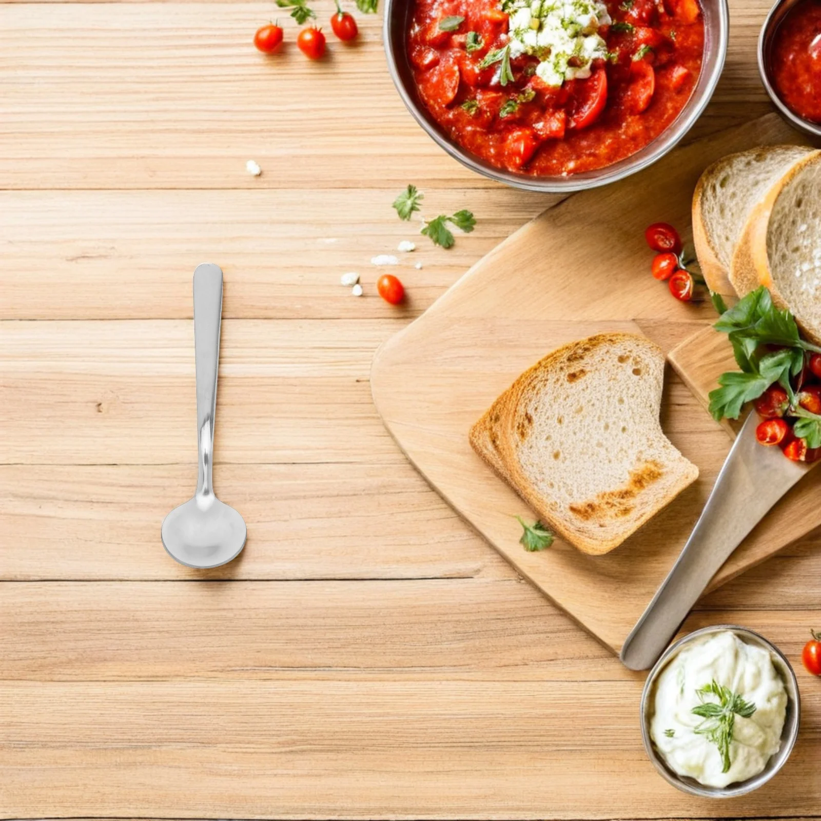 

20Pcs Stainless Steel Seasoning Round Spoon Mini Measuring Spoons for Condiments Sugar Salt Honey Jam Small Cooking Utensils