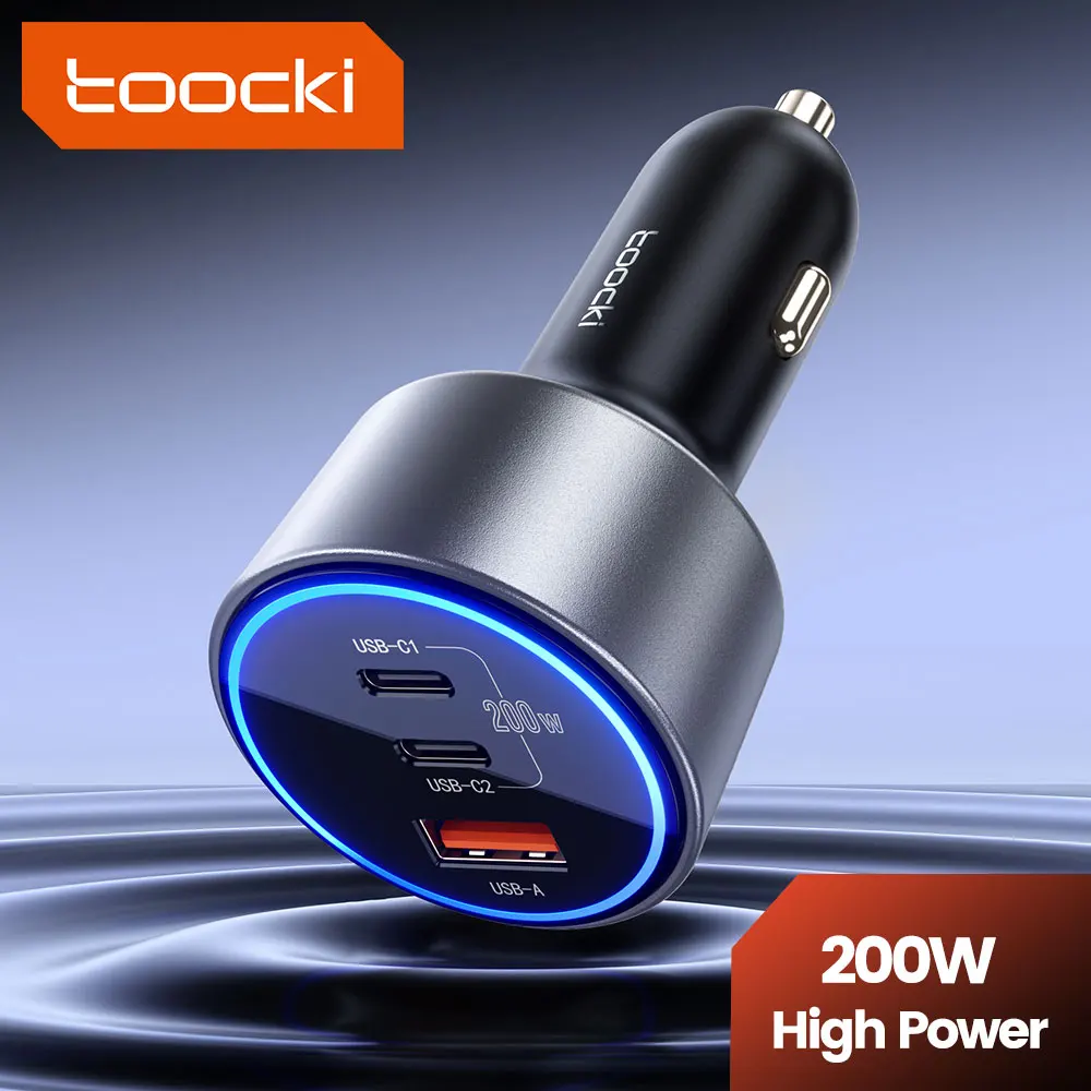 yZ[zToocki 200W USB C ԍڏ[d QC4.0 PD3.0 X[p[`[WO LED }`|[g ^CvC ԍړdb[d Samsung S23 iPhone 15Ή