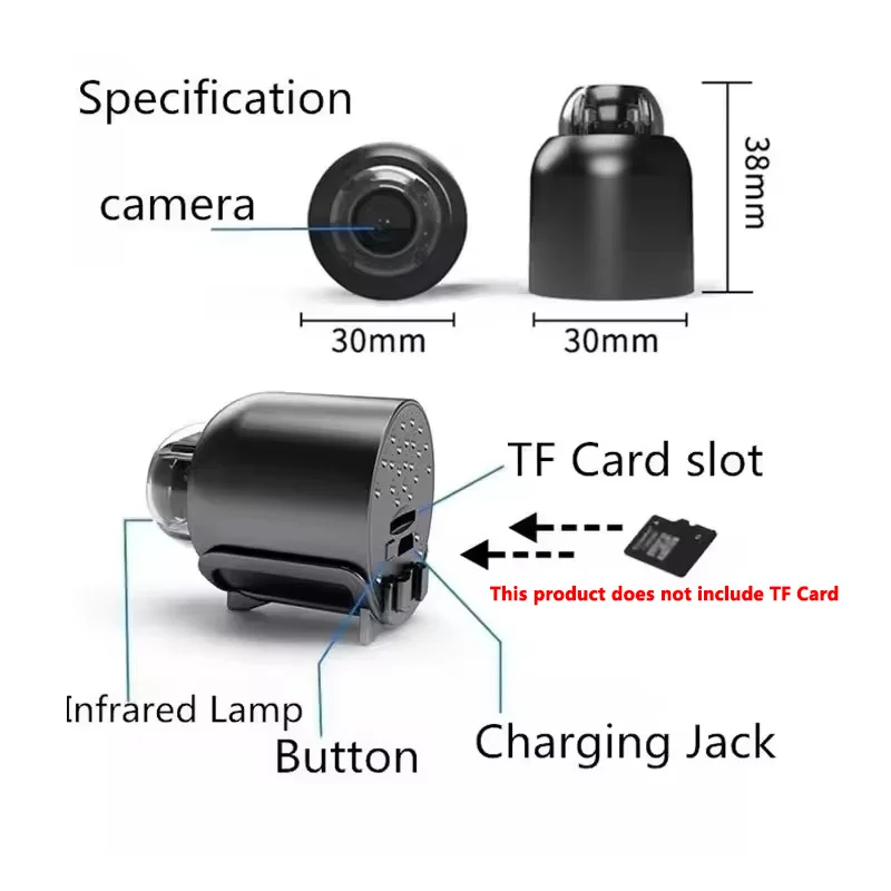 1080P HD كاميرا واي فاي صغيرة سلامة داخلية مراقبة الأمن مراقبة الطفل للرؤية الليلية كاميرا IP كاميرا مسجل فيديو الصوت