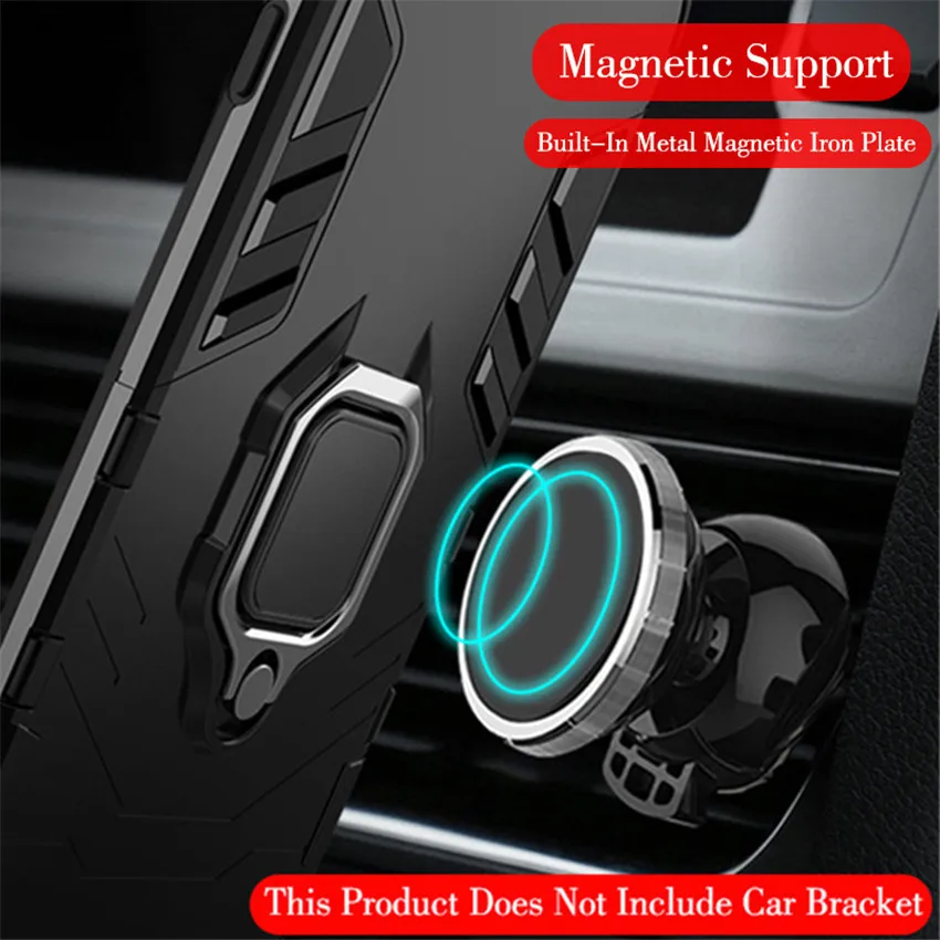 For Xiaomi Mi 9 Case TPU Hard PC Xiaomi Mi9 Case Ring Holder Stand Magnetic Armor Case For Xiaomi Mi 9 SE Mi9 Phone Fundas 6.39\