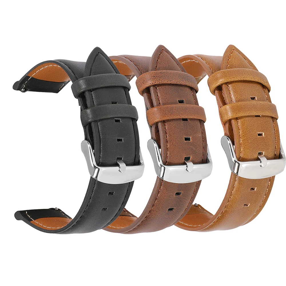 Leather watch strap 20mm For COLMI C61/P8 Plus GT/P8 Mix/ P8 SE/V31 /Land 2S /i20/P10/P12 wrist Straps Band