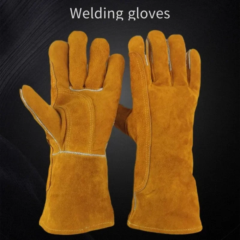 Extreme fire and heat resistant gloves, leather with kevlar stitching, perfect for fireplace, stove, oven, grill, welding