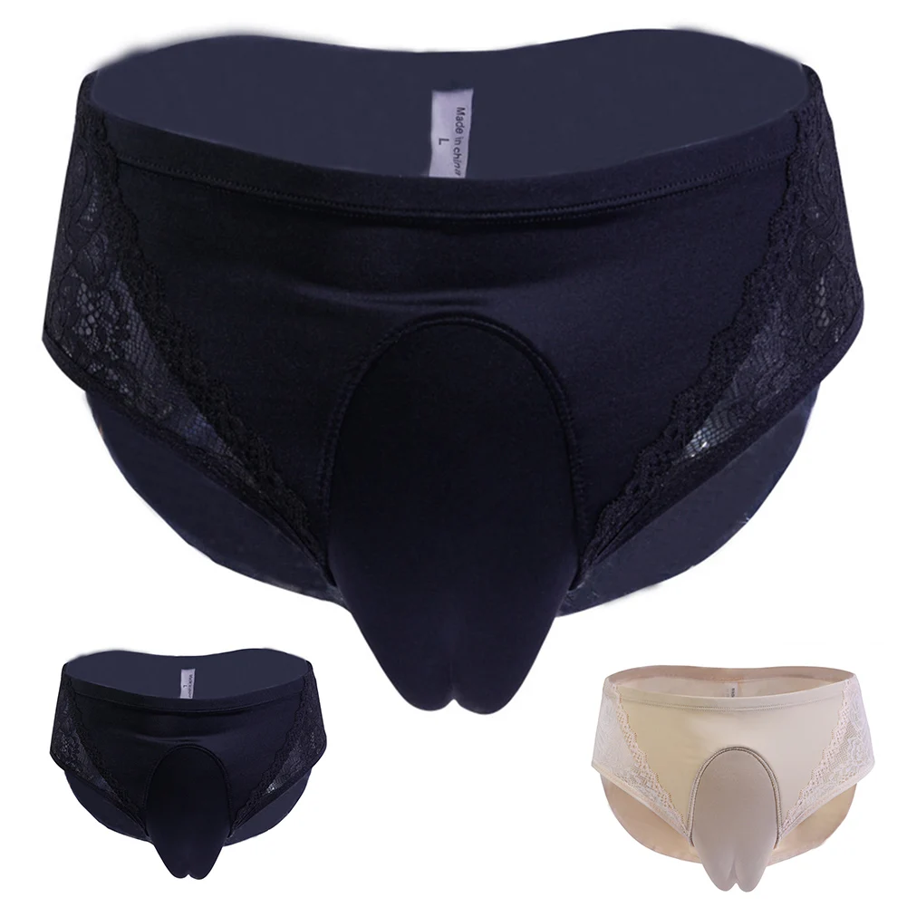 Transgender Panties Lace Panties Shaping Briefs Underwear Hiding Gaff Panties Crossdress Lace Nylon Transgender