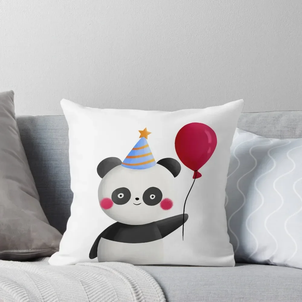 

Little panda celebrates his birthday Throw Pillow Sofa Cover christmas decorations 2025 pillow