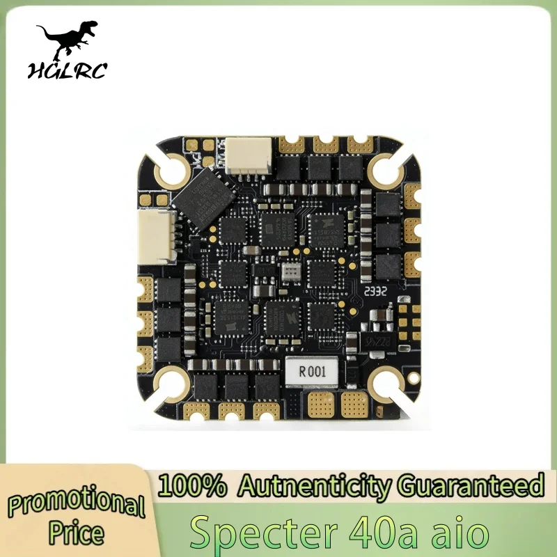 

HGLRC SPECTER 40 AIO MPU6000 F722 Flight Controller Bluejay 96K 40A 4in1 ESC 25.5X25.5mm 2-6S for FPV Freestyle Drones