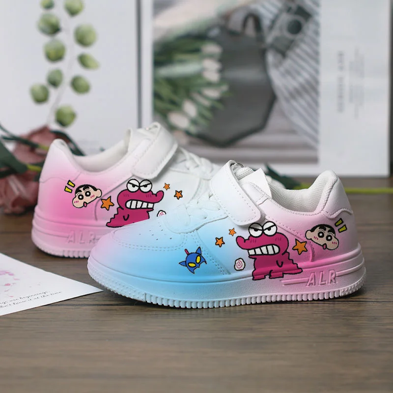 

Girls' Shoes Autumn/Winter New Boys' Crayon Shin chan Middle and Large Children's Student Sports Shoes Monster White Shoes