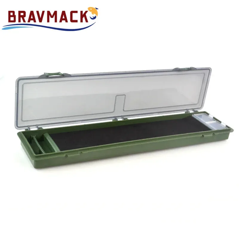 BRAVMACK 1pc Carp Fishing Box Stiff Hair Rig Board with Pins Carp Fishing Rig Box Wallet Rig Storage Box Fishing Tackle Box