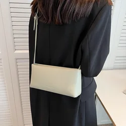 Women Retro PU Leather Totes Trendy Simple Handbag Female Small Subaxillary Bags Casual Mini Shoulder Bag