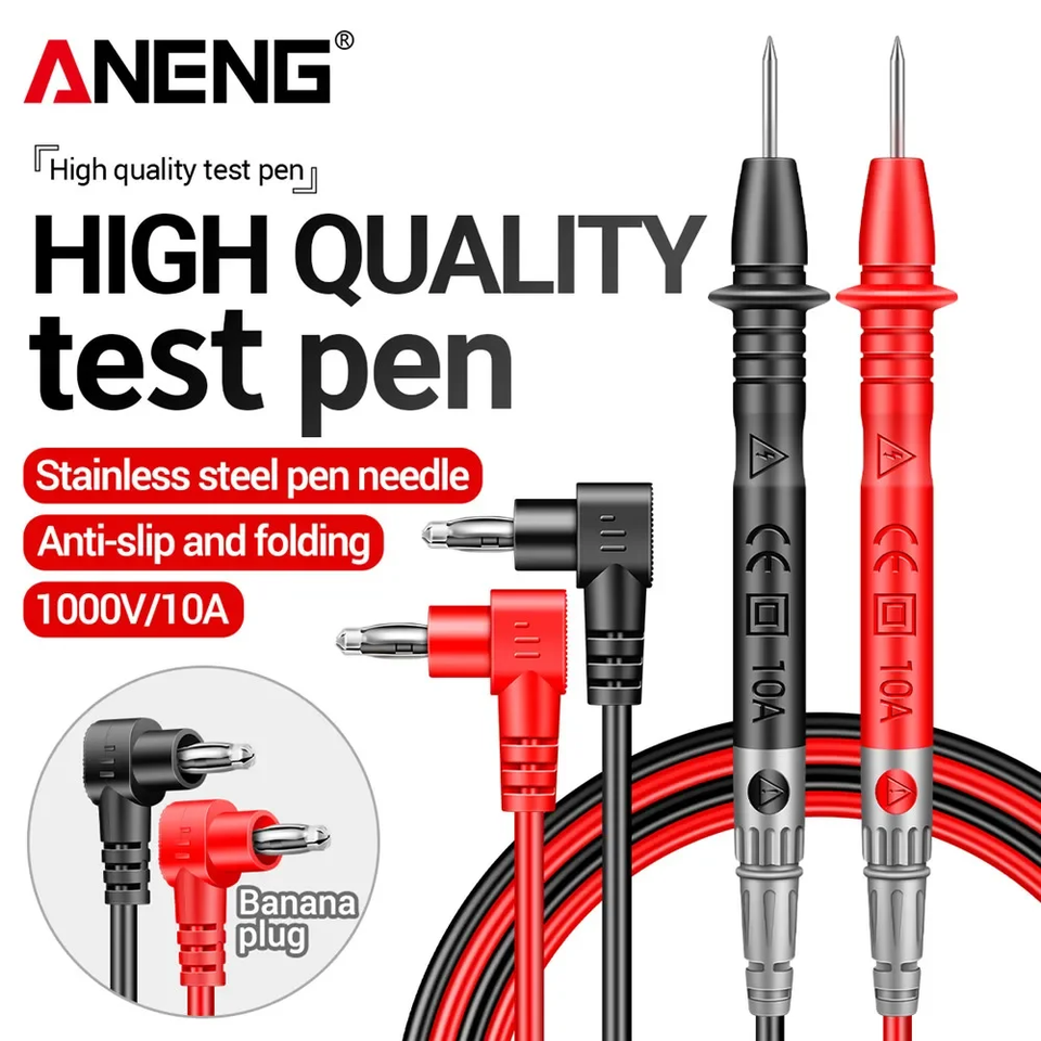  ANENG PT840 Digital Multimeter Probe Universal 1000V 10A Test Lead Needle Pin Wire Pen Cable Kit Current Voltmeter Tester Wire 