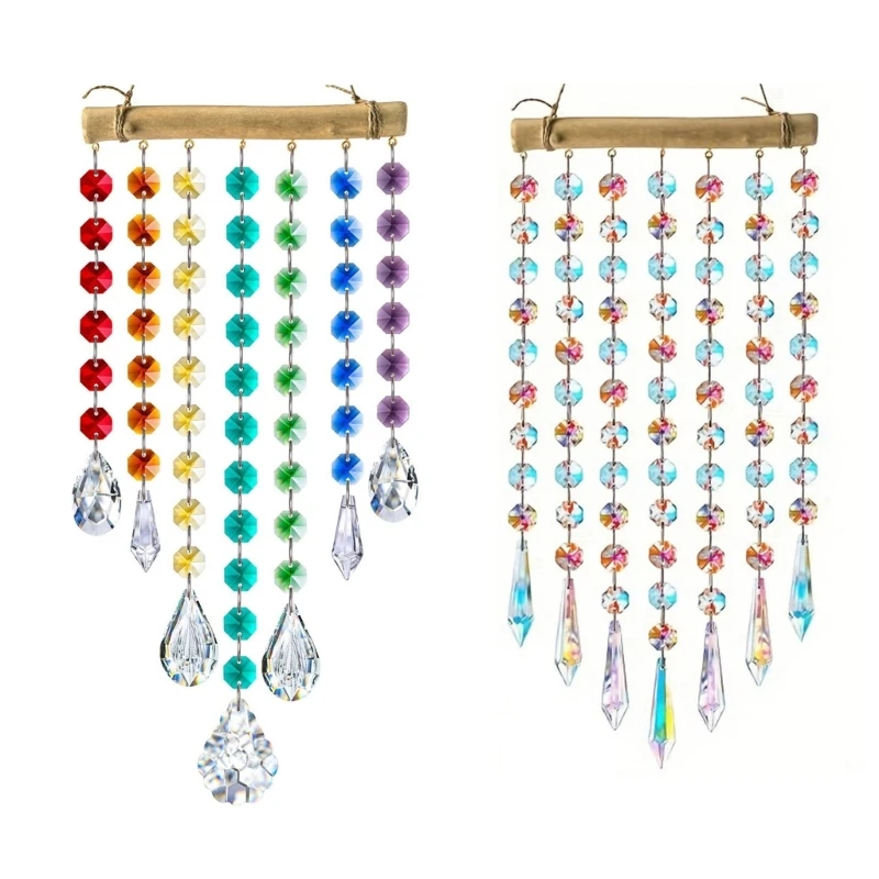 

367A Crystal Suncatchers Hanging Wind Chime Styles Garden Suncatchers Rainbow Maker Handmade Suncatchers Garden Decorations