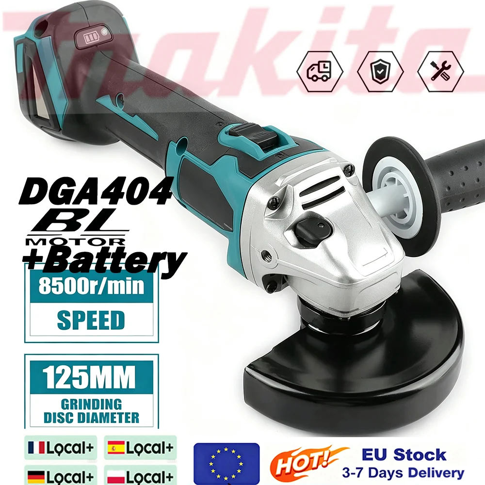Für Makita 125MM Bürstenloser Elektrischer Winkelschleifer mit Variabler Geschwindigkeit M14 Schneidemaschine Holzbearbeitungswerkzeug für Makita 18V Akku