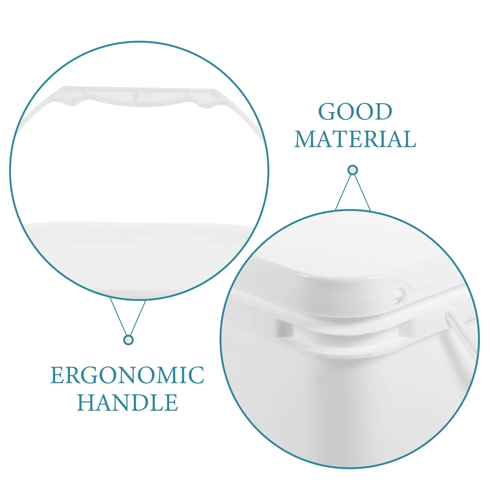 

Plastic Paint Bucket With Handle Pp Material Large Capacity Storage Container Lightweight Square Bucket For Mixing