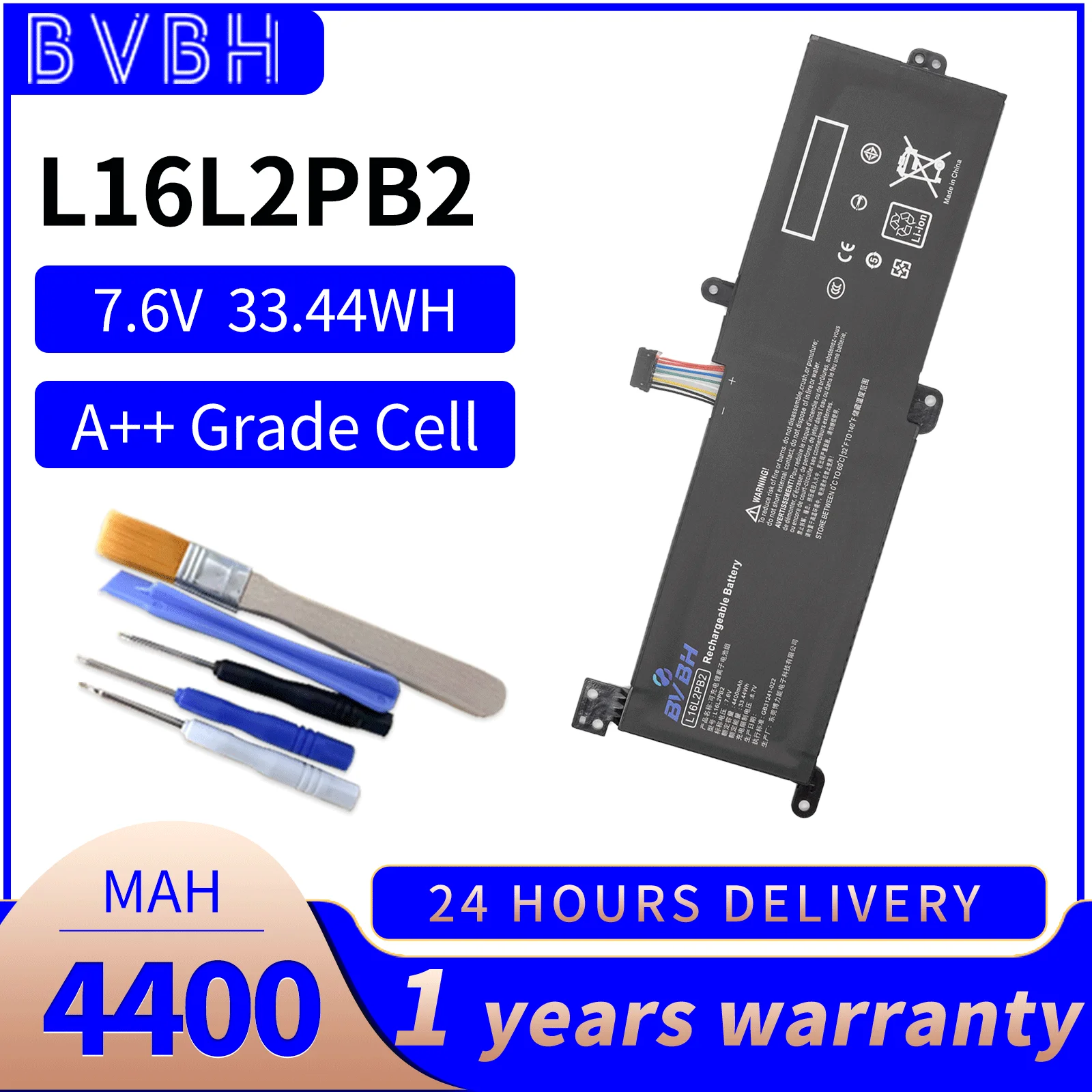 BVBH L16L2PB2 L16C2PB2 L16M2PB2 Laptop Battery for Lenovo IdeaPad 320-14AST 320-14IAP 14ISK 15ABR IdeaPad 15AST/15ISK 4400mah