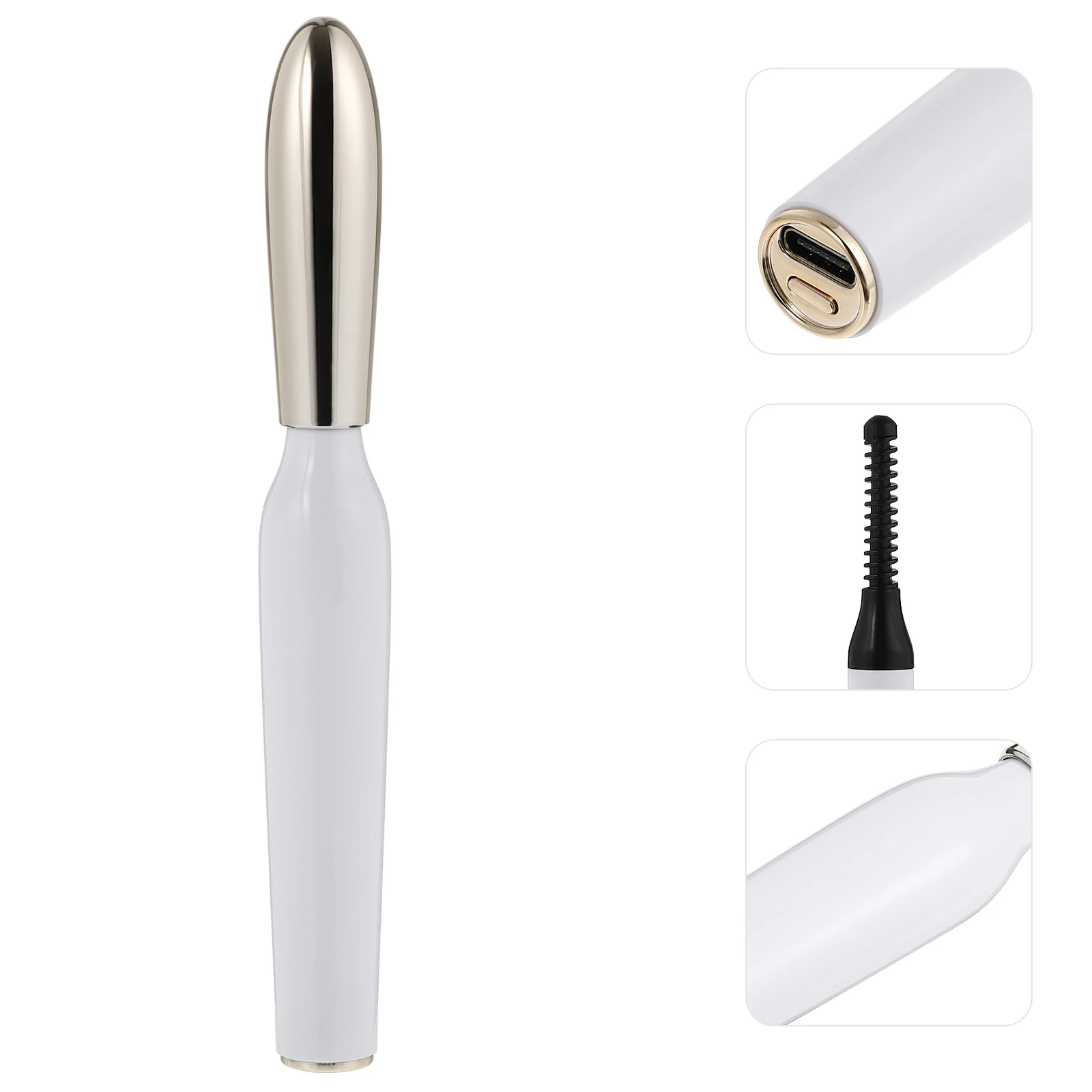 

1Set Electric Eyelash Curler Heating Rod Anti-Scald Compact USB Charging Eyelash Curling Clip Curved Head Professional Beauty