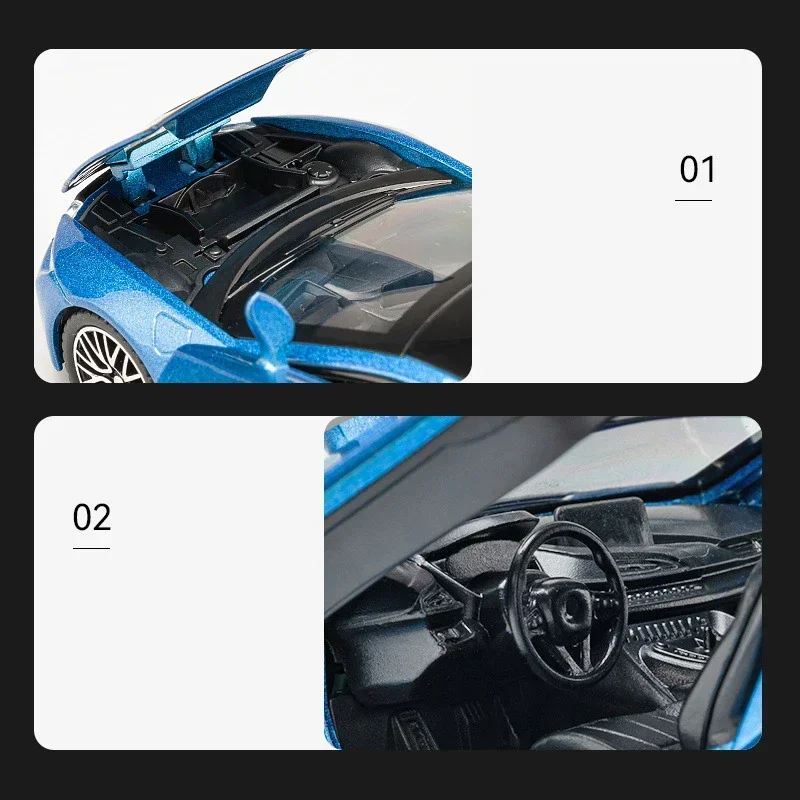 1:32 BMW I8 Supercar Alloy Car Diecasts & Toy Vehicles Car Model Sound and light Car Toys Gifts