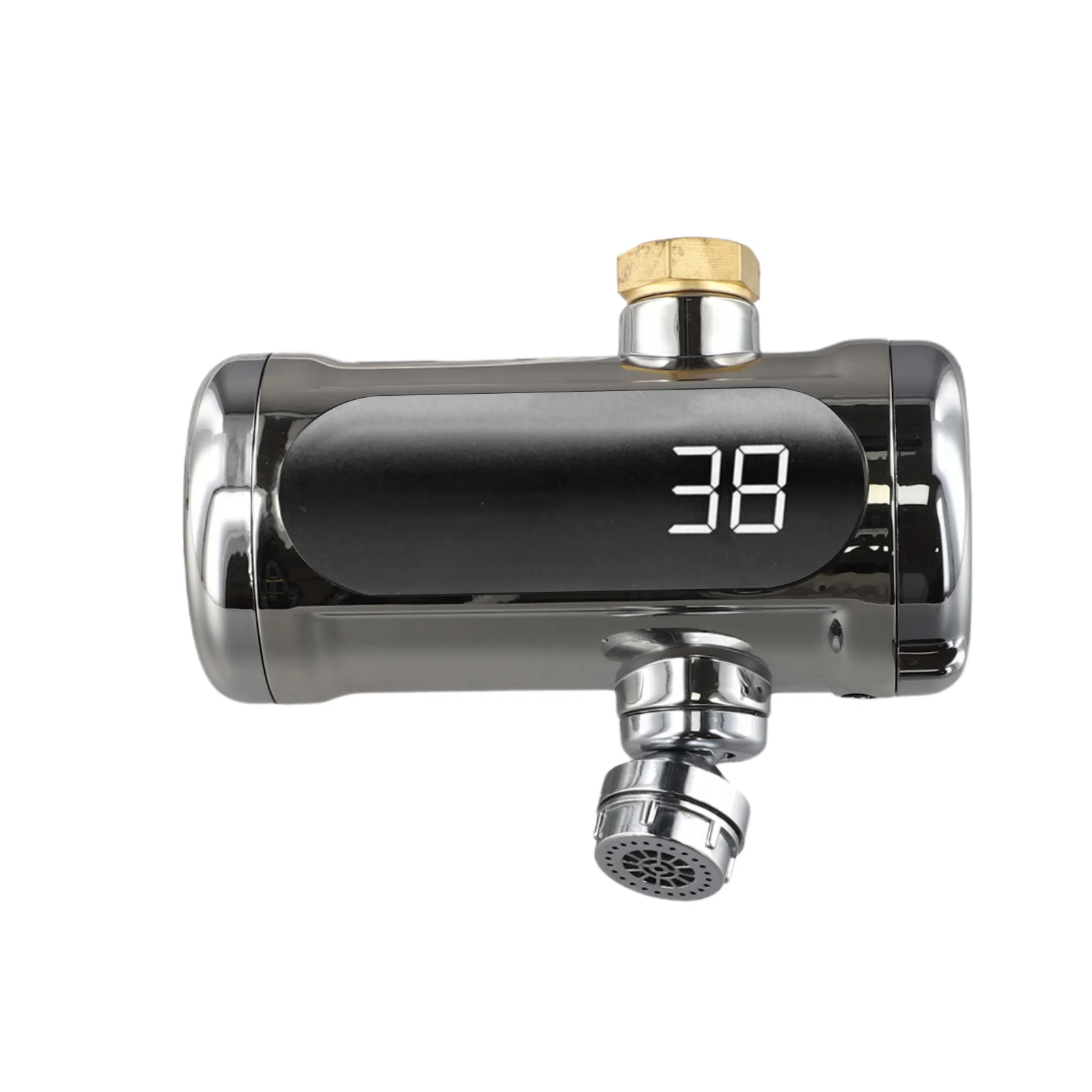 Compact Tankless Hot Water Heater 3000W Efficiently Heats Up Within Seconds with a Sleek Stainless Steel Finish