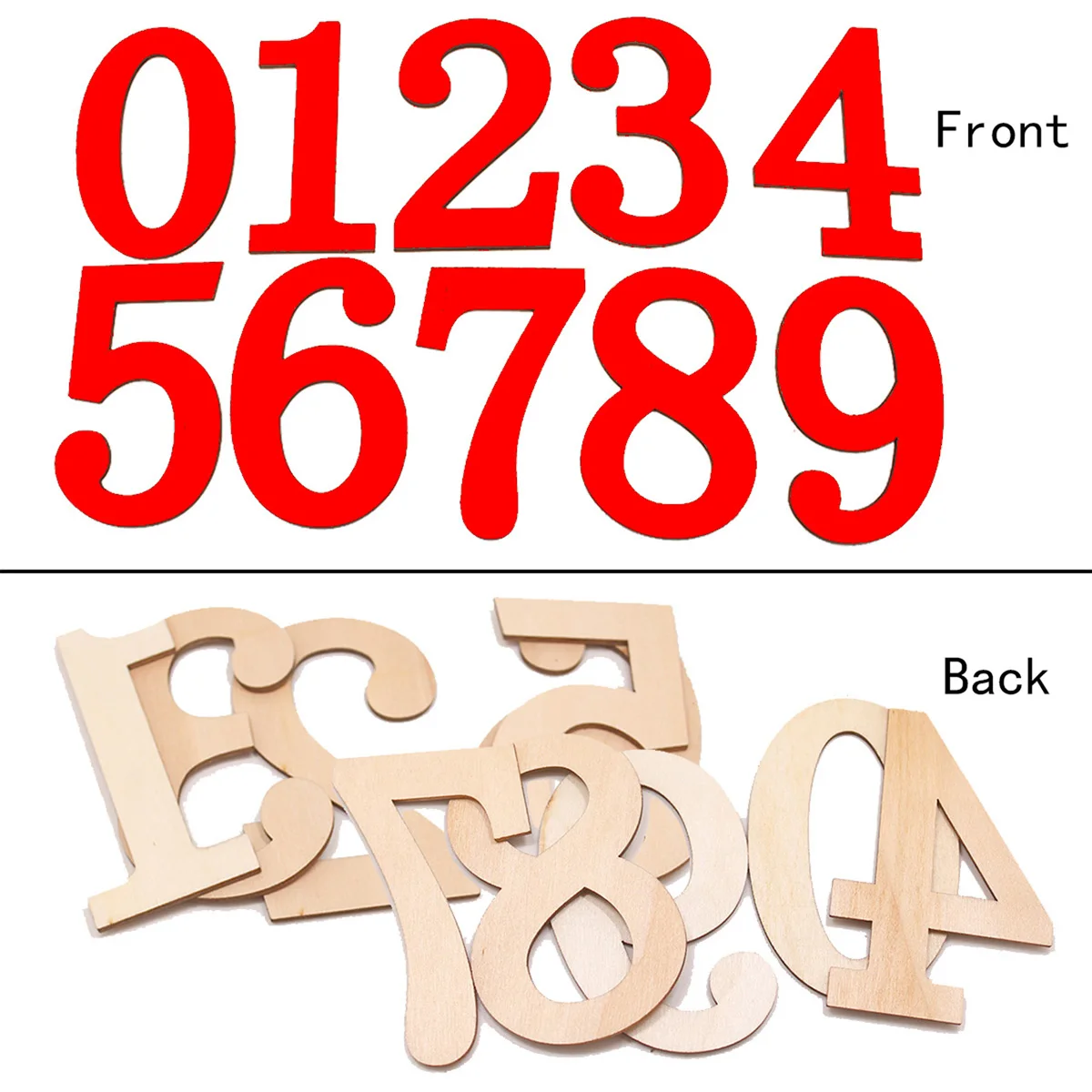

Wooden Numbers naments 2 Sets Decorative Toys DIY Craft Educational Tools Bright Learning fridge magnet