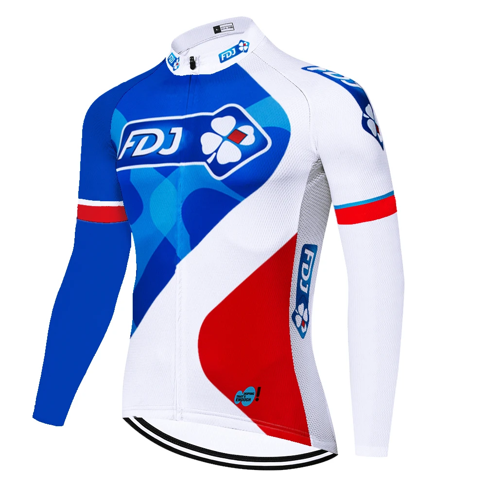 Camiseta de ciclismo FDJ 2026, tricotas para hombre, ciclismo de manga larga, verano, primavera, mallot ciclismo para hombre y mujer, camiseta de ciclismo de secado rápido para hombre