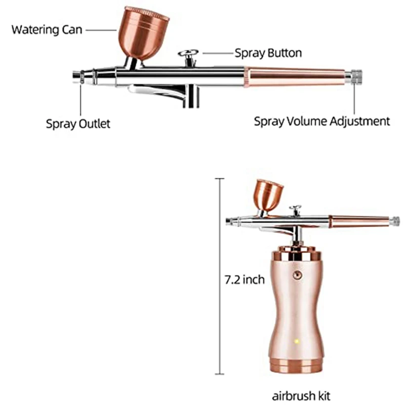 Аэрограф из алюминиевого сплава с компрессором для рисования, мини-Аэрограф с соплом 0,3 мм