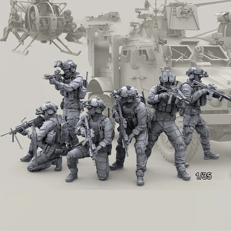 レジン1/35レジンフィギュアキット,gk,6人,オートバイ,軍事テーマ