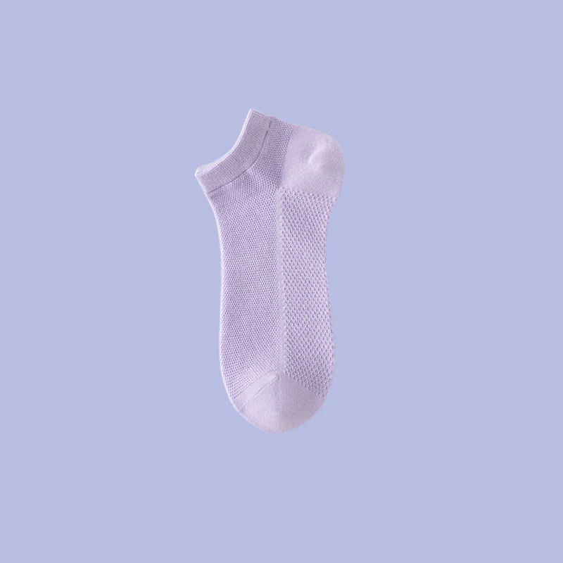 Chaussettes fines en coton pour femme, tube court, respirantes, absorbant la transpiration, bouche peu profonde, chaussettes confortables, maille, été 5/10, 2024 paires