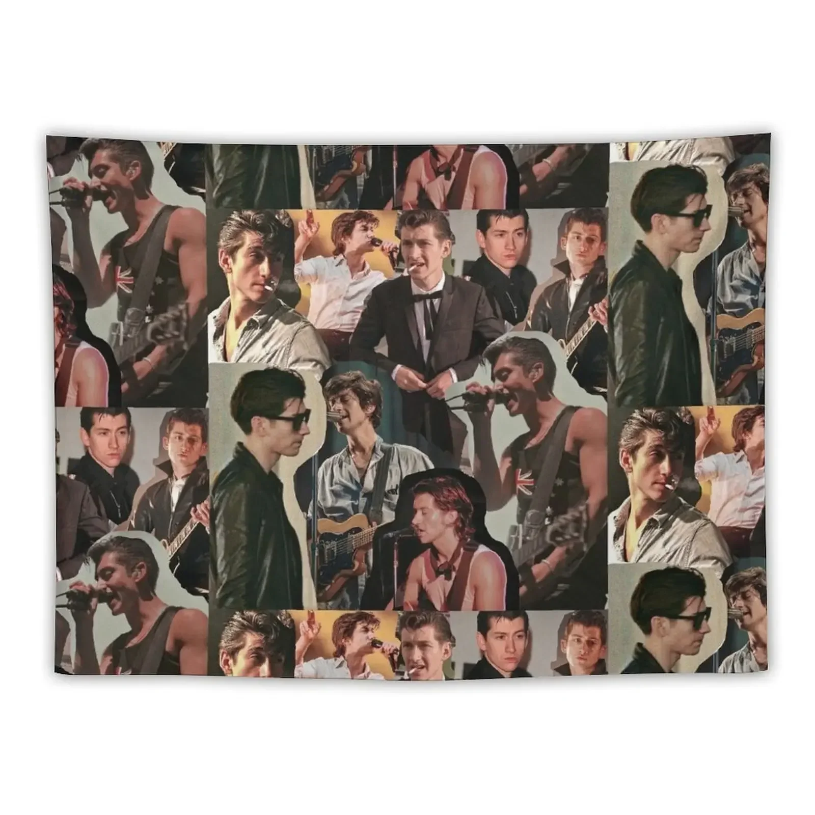 

Alex Turner Arctic Monkeys Collage Tapestry Wallpaper Bedrooms Decorations Nordic Home Decor Custom Tapestry