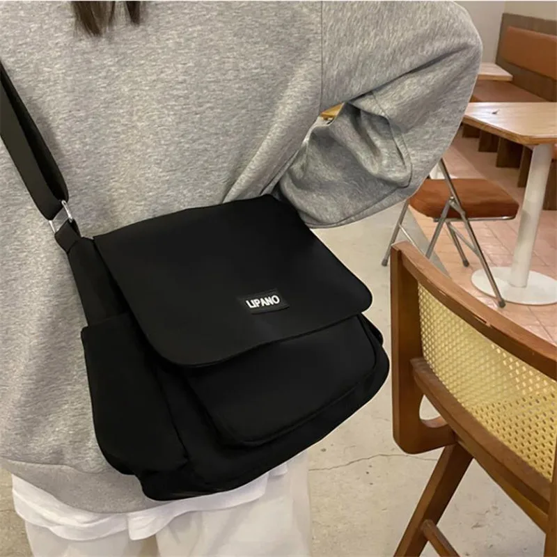 College Students Messenger Bag, Casual Shoulder Bag Men, Harajuku Large Capacity Waterproof Crossbody Bag - Product Main Image