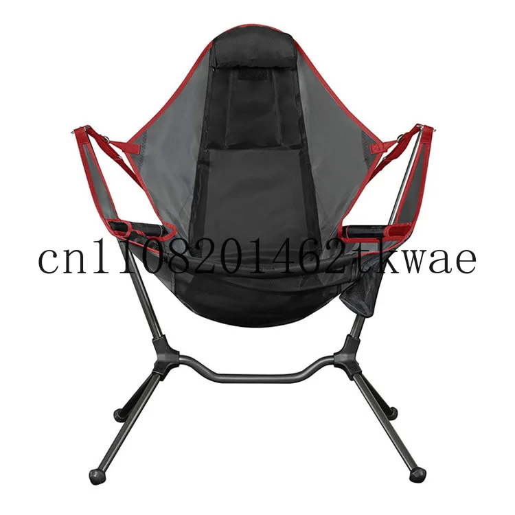 

Outdoor Folding Rocking Chair with Footstool Can Adjustable Deck Armchair Portable Reclining Luxury Chair Camping Fishing Beach
