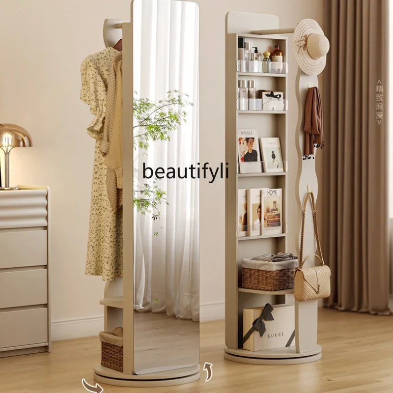 

lt French Style Dressing Mirror Coat Rack Full Body Full-Length Mirror Mirror Rack Clothes Rack