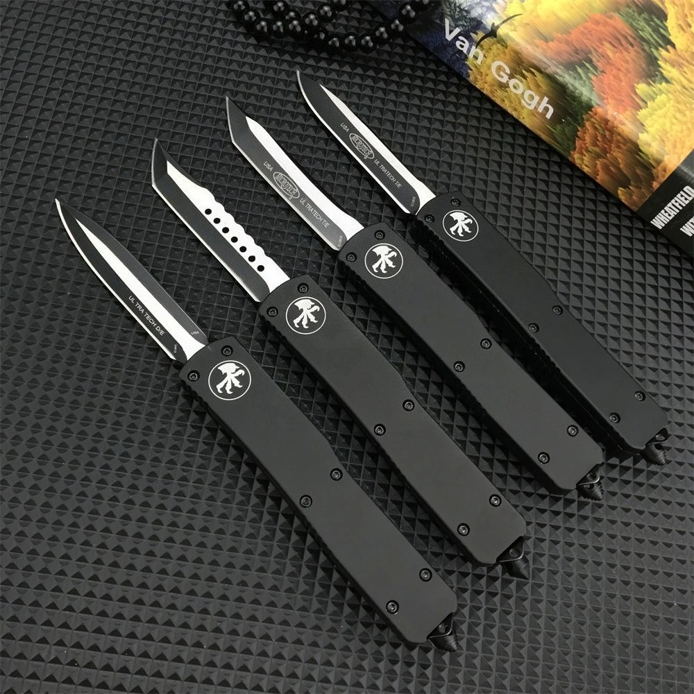 UT70 Outdoor EDC Knife, Zinc Alloy Handle, 440C Stainless Steel Blade, Portable Survival Knife for Camping Hiking Travel