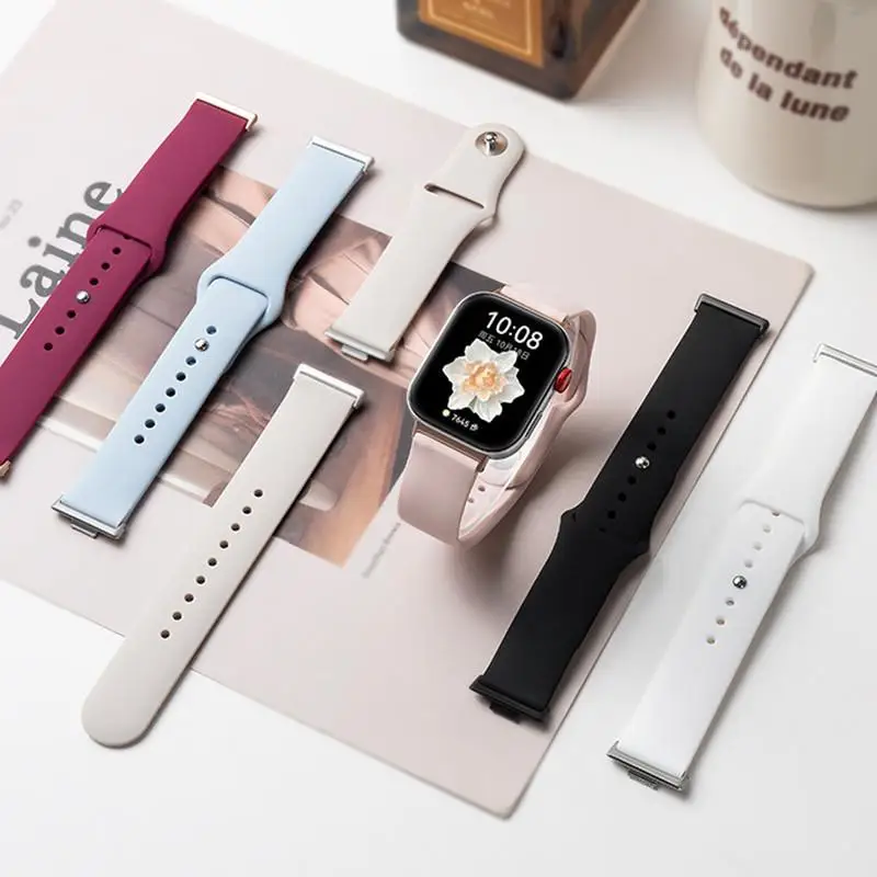Tali Silikon untuk Jam Tangan Huawei Fit 3/4/4 Pro Gelang Karet Olahraga Lembut untuk Jam Tangan Pintar Huawei Fit 3/4/4 Pro Aksesori
