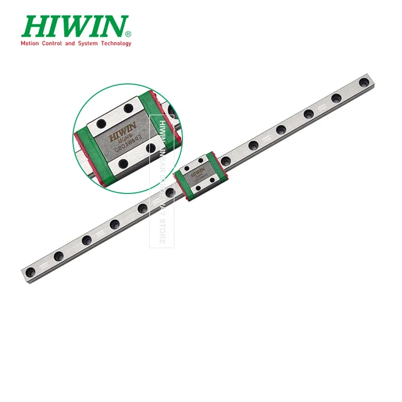 HIWIN MGN9C Z1 100 150MM 200 250 300 350 400MM 450 500MM 550MM HIWIN MGN9 Linear Guide Rail+HIWIN MGN9C Z1 Block