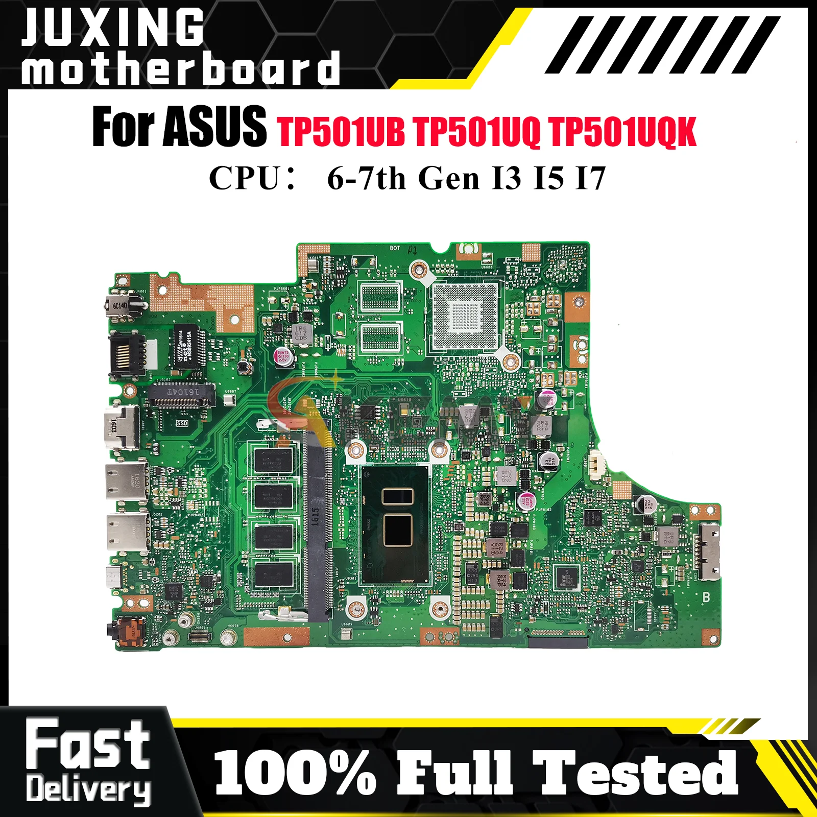 

TP501UA Laptop Motherboard For ASUS VivoBook Flip TP501UB TP501U TP501UQK TP501UQ TP501UA Notebook Mainboard With I3 I5 I7 CPU