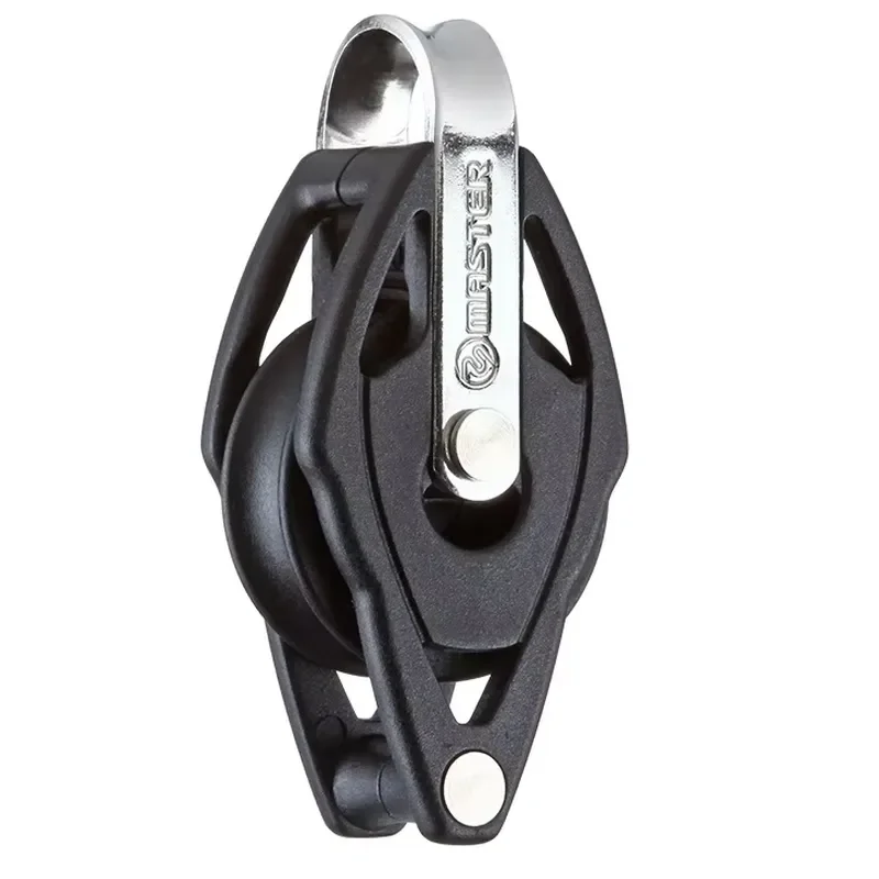 Sailboat Dinghy Block, 22mm 7/8 Inch Single Becket Windrider, Aluminum Alloy Marine Hardware, BB-2202F, for Small Boat Sailing
