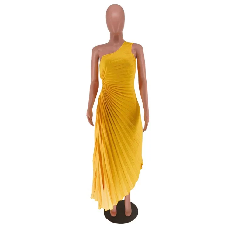 Seksowna, plisowana, marszczona sukienka A-line dla kobiet, z wysokim stanem, dekoltem w serek, długa, wyszczuplająca suknia wieczorowa, elegancka, na studniówkę, letnia moda.