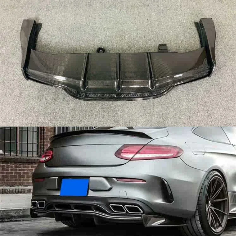 

Carbon Fiber W205 Rear Bumper Diffuser Kit For Mercedes Benz Coupe W205 C63 C63s C180 C200 C300 Amg Psm Style