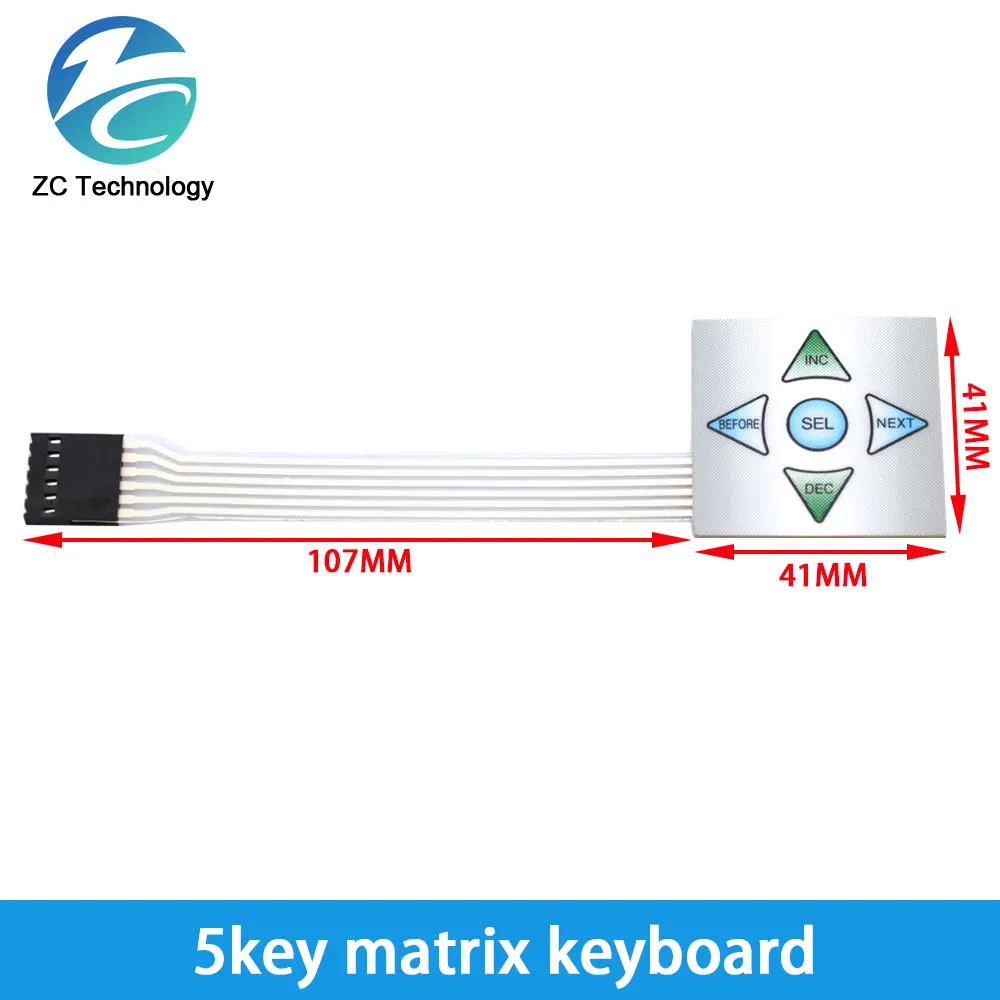 1*2 3 4 5 6 8 przycisk klucza przełącznik membranowy 3*4 4X5 matrycy Array klawiatura 1X6 klawiatura z sterowanie LED Panel Pad DIY zestaw do Arduino