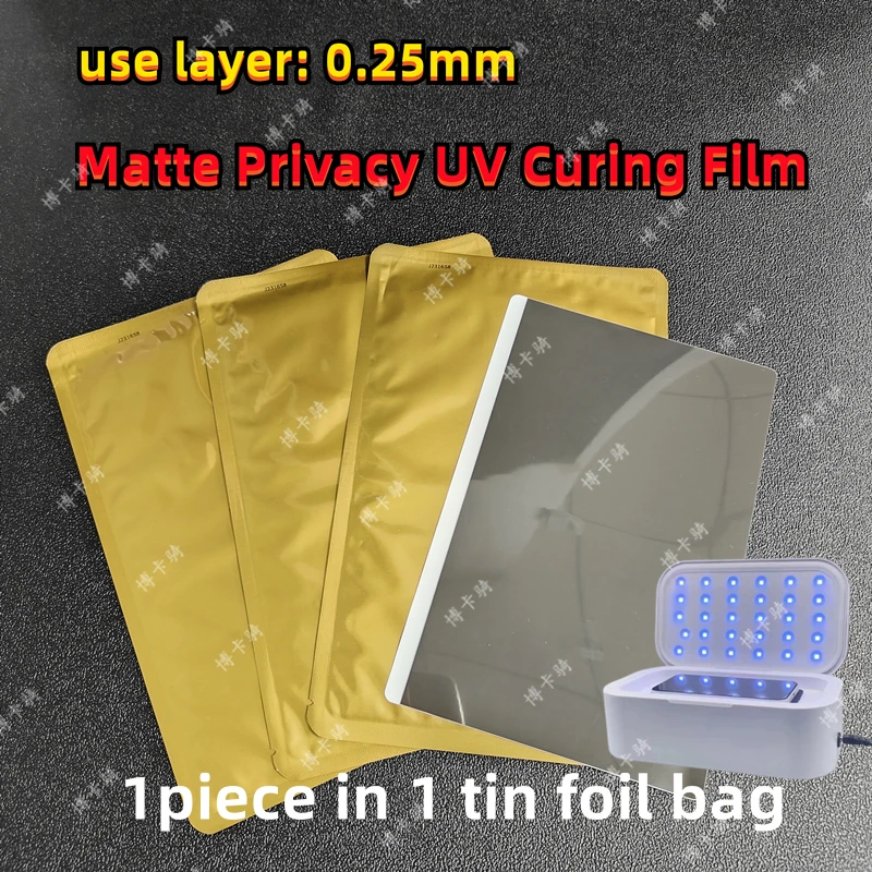 10pcs Privacy Matte UV-Optics Film Mobile Phone Screen Protector For Hydrogel Cutting Machine Anti Spy UV Curing Protective Film