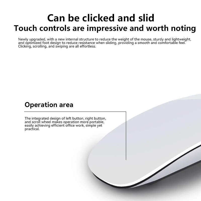 For APPLE Multi-Touch Surface Magic Mouse Bluetooth 5.0 Wireless Mouse For Macbook Pro Air Mini Laptop Mobile Tablet PC iPad