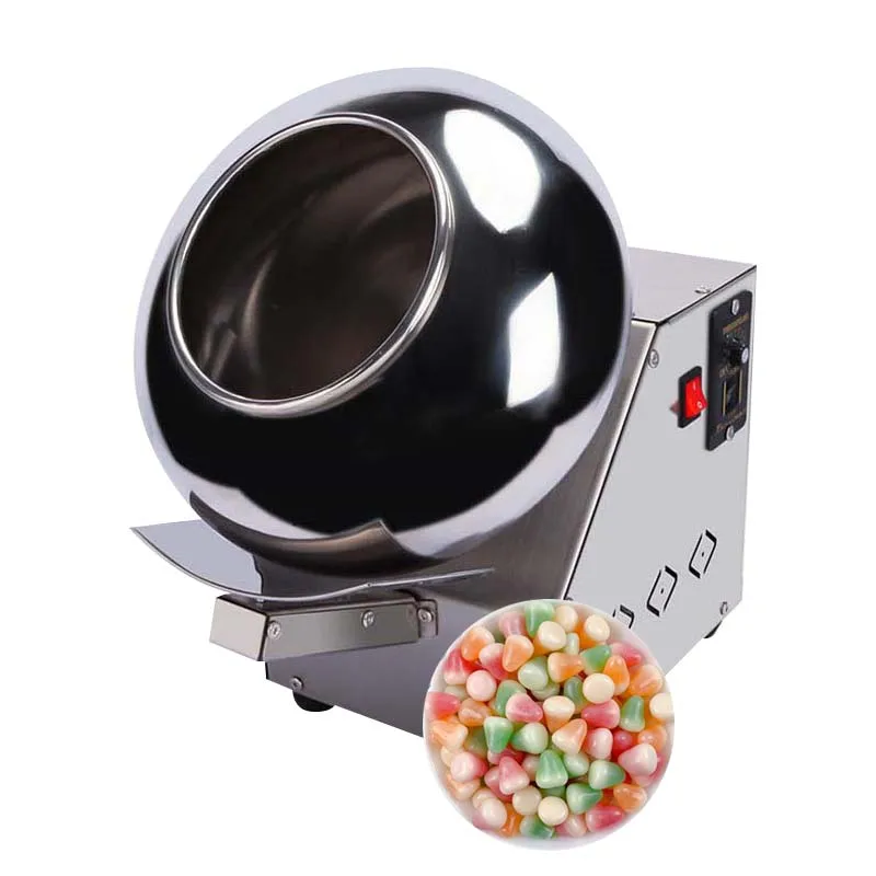 Chocolate Coating Pan Sugar Polishing Candy Snack Making Machines For Nuts Peanuts Sugar Candy Coating Machine