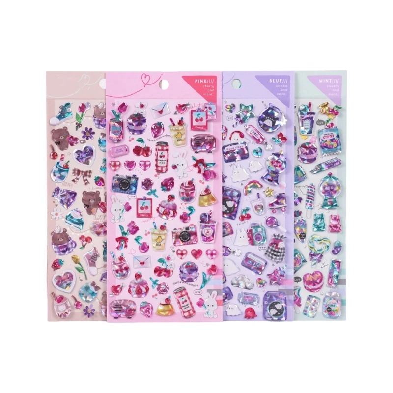

Puffier Sticker Sheets Decorative Sticker Small Sticker for Kids & Adults, Reusable Tiny Sticker for Scrapbooking 634A
