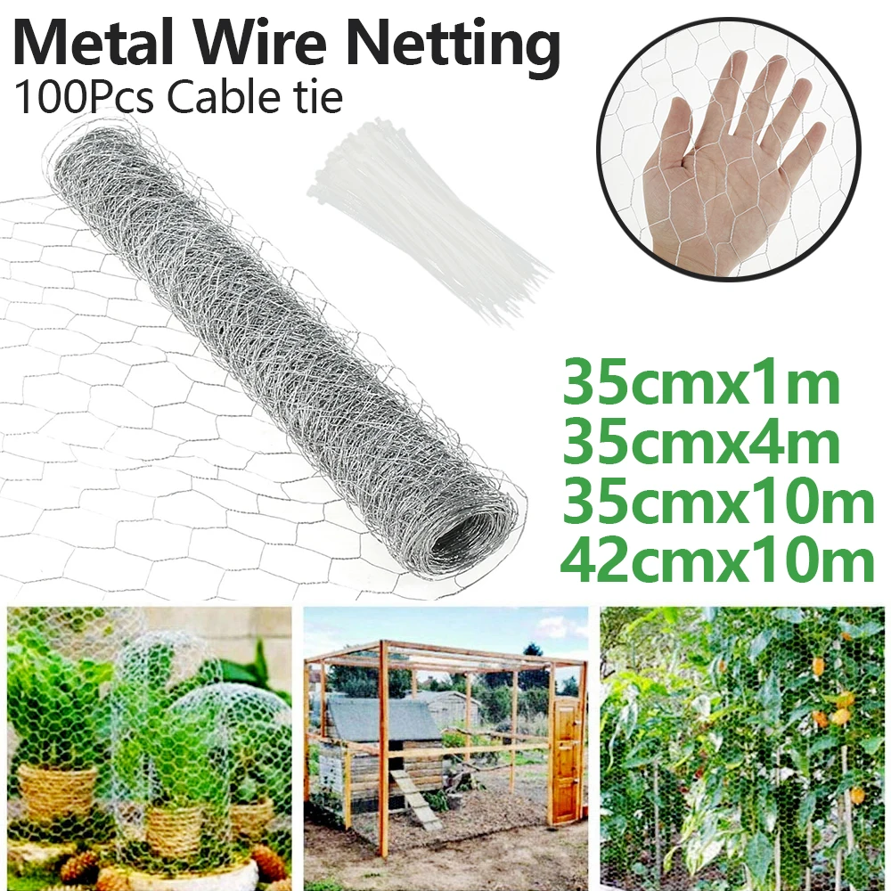 Metal Wire Netting Chicken Rabbit Poultry Fence Netting Crop Protection Net Hexagonal Galvanized Mesh for Garden Courtyard Farm