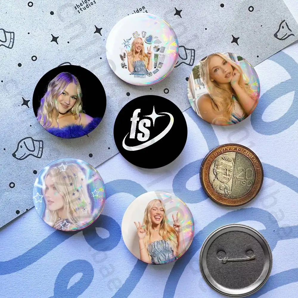 F-Freya S-Skye 58mm Badge Brooches on Backpack Clothes Handmade Round Enamel Pins for Jewelry
