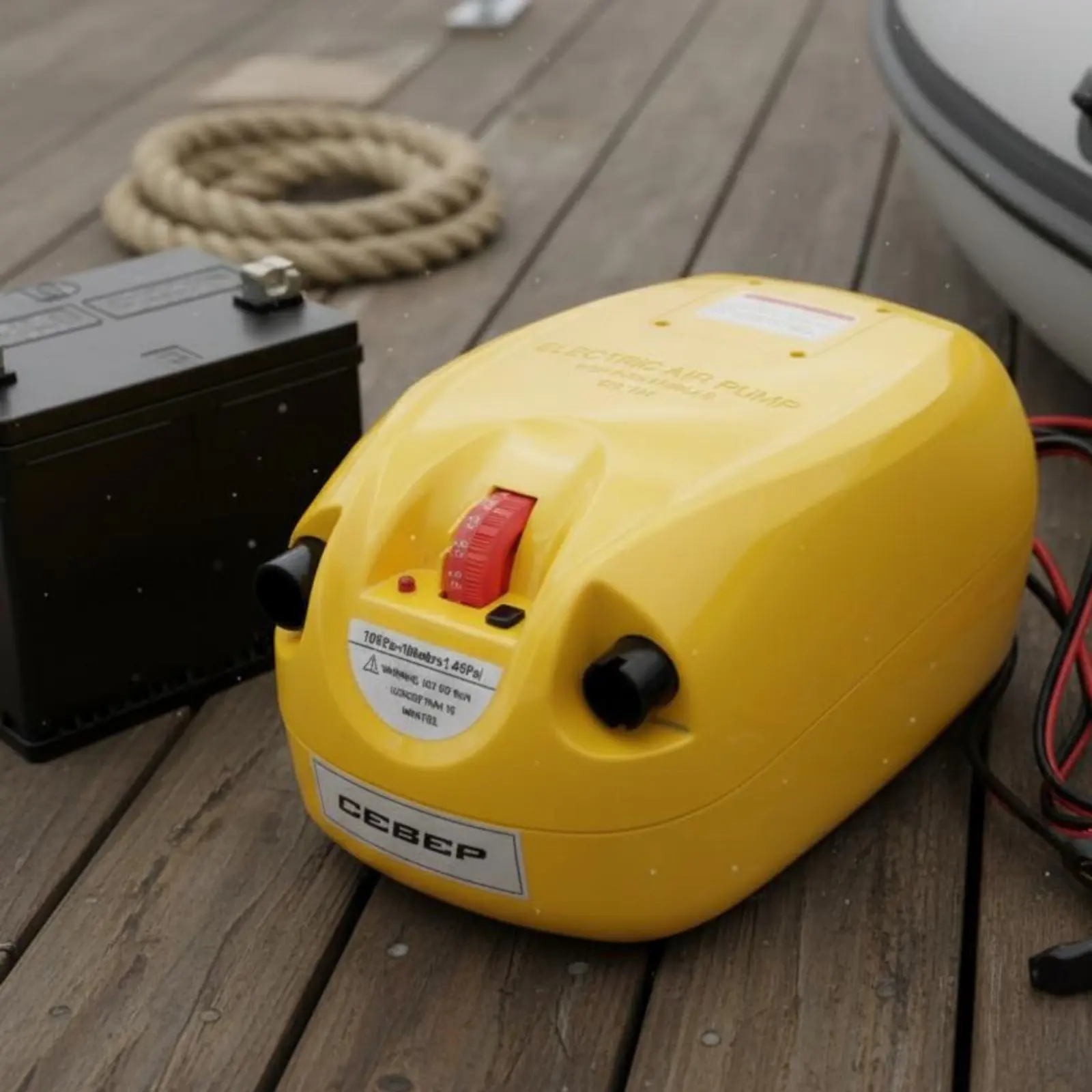 

Inflatable Boat Pump Dual Use Inflate Deflate High-Pressure Inflator Marine Gear Portable
