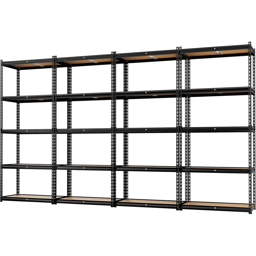 

4-Shelf Industrial Strength Steel Rack, 2000 lbs Capacity, Adjustable Utility Shelving, 48x18x73, Ideal for Home and Garage Stor
